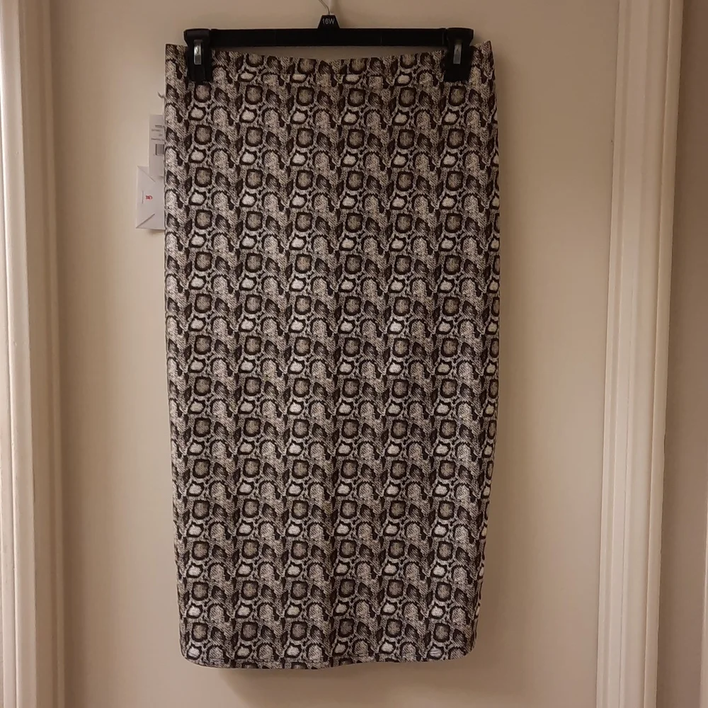 NWT, Good American Snake Print Rouched Skirt